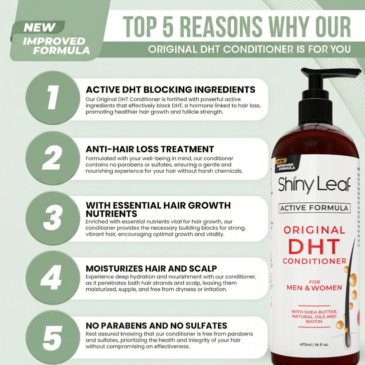 DHT Blocker Conditioner with Rosemary Leaf Oil for Hair Growth Softer Smoother Hair Paraben Sulfate Free 16 oz