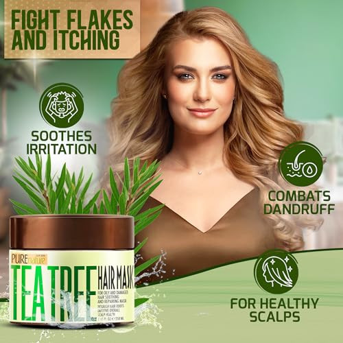 Tea Tree Oil Hair Mask Conditioner and Deep Moisturizer Treatment for Dry Damaged Hair With Hydrating Protein for Advanc