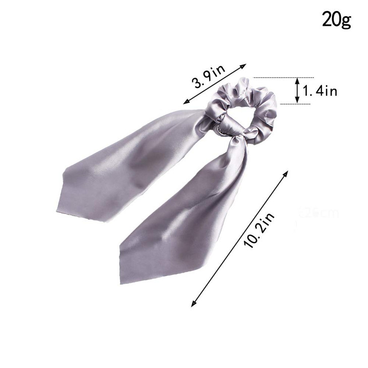 6Pcs Ribbon Scrunchie For Woman,Solid Colors Elastic Hair Bands Hair Scarf,Bow Hair Tie,Vintage Hair Accessories Ropes Ponytail Holder Scrunchy Ties