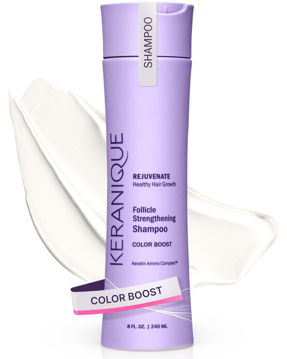 Keranique Keratin Amino Complex Color Boost Scalp Revitalizing Shampoo for Treated Hair 8 oz Sulfate Paraben Dye Free Pr