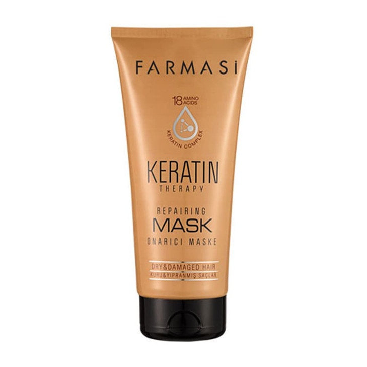 FARMASi Professional Keratin Therapy Repairing Hair Mask Deep Repair Moisture Care for Dry Damaged Color Treated Hair Sm