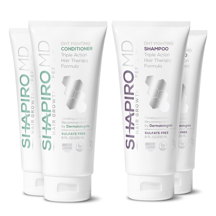 Shapiro MD Hair Growth Experts Hair Loss Shampoo and Conditioner DHT Fighting Vegan Formula for Thinning Hair Developed