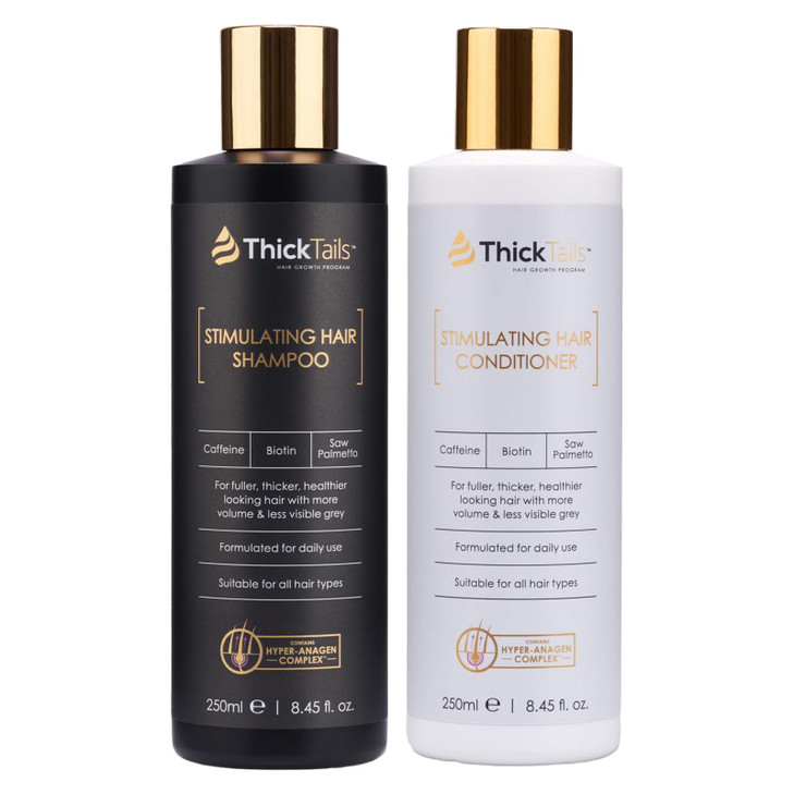 ThickTails Hair Growth Shampoo and Conditioner Set for Women Biotin Caffeine Saw Palmetto Sulfate Free Thickening Shampo