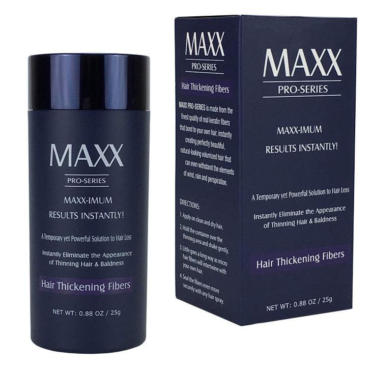 MAXX PROSERIES Hair Building Fibers Volumizing Hair Fibers with real Keratin for Thinning HairHair Loss Dermatologist Te