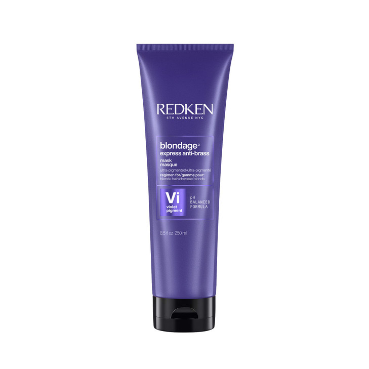 Redken Blondage Express AntiBrass Mask For Blonde Highlighted Hair UltraPigmented Purple Mask For Blonde Hair 85 Fl Oz