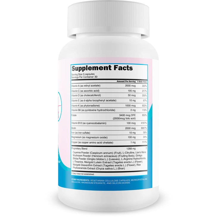 Hair Juice Ultra Growth Accelerator Vitamins Longer Stronger Hair Support Helps Maintain Healthy Hair Nourishes Your Nat