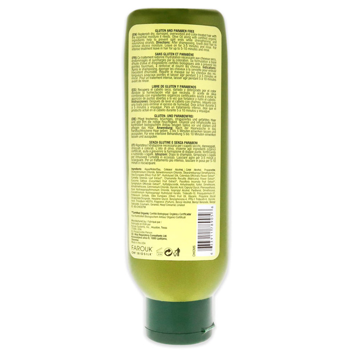 CHI Naturals with Olive Oil Treatment Masque Hydrates Dry Damaged Hair Sulfate Paraben CrueltyFree 6oz