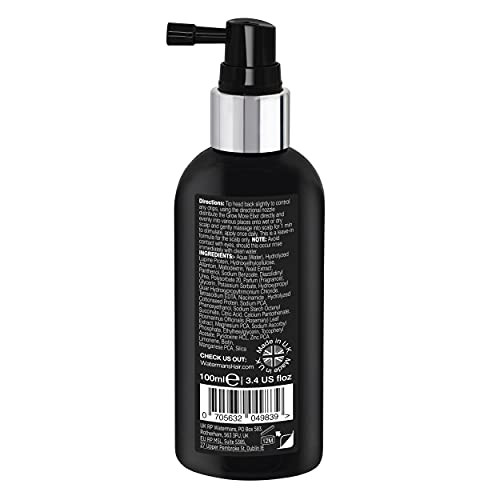 Watermans Grow More Hair Growth Serum Supports Thicker Stronger Hair with Biotin Rosemary DHT Blockers Lightweight FastA