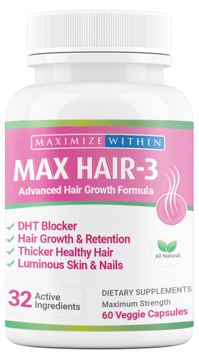 Maximum Slim Max Hair3 Advanced Hair Growth Formula For Longer Stronger Healthier HairScientifically Formulated with Bio