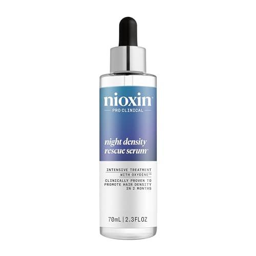 Nioxin Night Density Rescue Serum Overnight Hair Thickening Serum Protects Against Hair Breakage Intensive Treatment wit