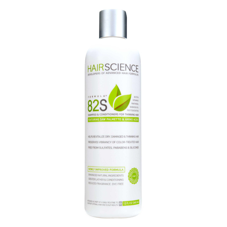Hair Science Formula 82S DHTBlocking Shampoo for Thinning Hair Featuring Saw Palmetto Biotin Panthenol Keratin Provitami