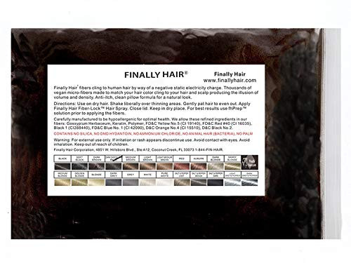 Finally Hair Building Fiber Refill 100 Grams Dark Chocolate Brown Hair Loss Concealer by Finally Hair Dark Chocolate Bro