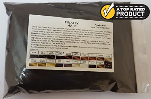 Finally Hair Building Fiber Refill 100 Grams Dark Chocolate Brown Hair Loss Concealer by Finally Hair Dark Chocolate Bro