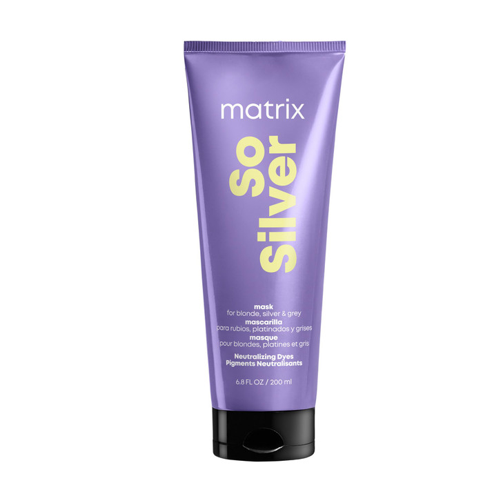 Matrix So Silver Toning Purple Hair Mask Deep Conditioning Repairs Damaged Blonde Silver Hair Neutralizes Yellow Tones F