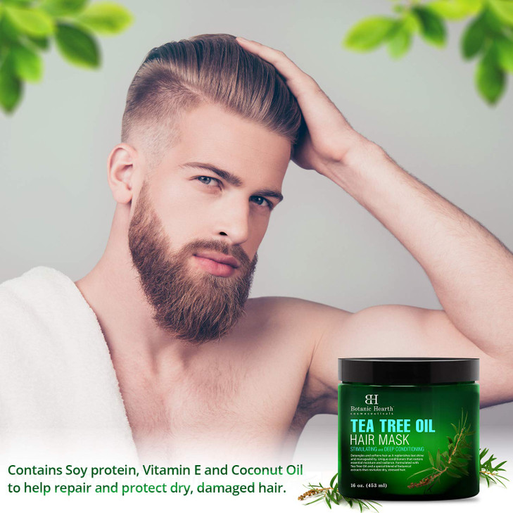 Botanic Hearth Tea Tree Hair Mask Deep Conditioner Moisturizes Protects Hair Scalp With Soy Protein Vitamin E Collagen K