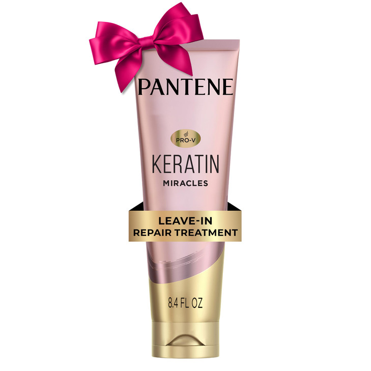 Pantene Keratin LeaveIn Conditioner with Argan Oil Protein Treatment for Dry Damaged ColorTreated Hair Repairs Split End