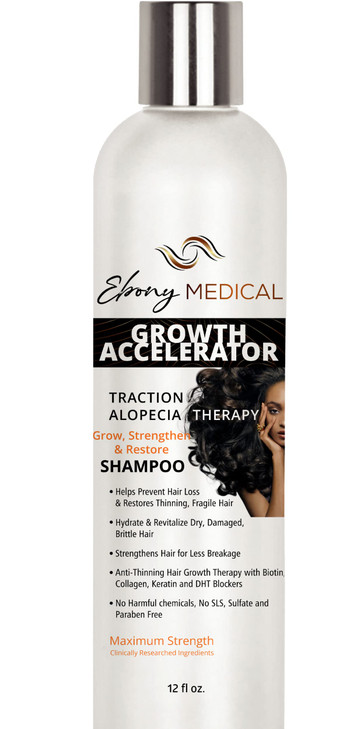 Ebony Medical Hair Support Shampoo Thinning Hair Patchy Hair Solution Strengthens Strands Scalp Health Volume Natural Ve