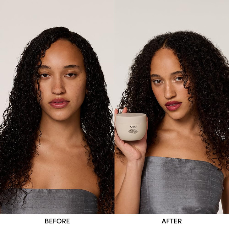 OUAI Thick Hair Mask Deep Conditioning Hair Mask with Almond Oil Olive Oil Hydrolyzed Keratin to Restore Damaged Strands