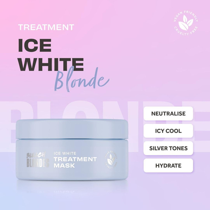 Lee Stafford Blue Toning Hair Mask Bleach Blonde Ice White Collection Best Conditioning Mask Corrects Brassy Orange Tone