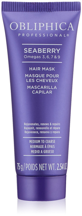 Obliphica Seaberry Hair Mask Deep Conditioning Hydrating Treatment for Dry and Damaged Hair Moisturizing Hair Repair and