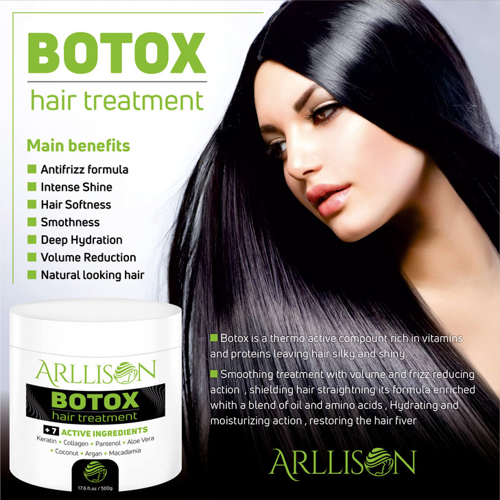 Arllison Botox Hair Treatment With Antifrizz Soft Shiny Hair With Deep Hydration Formaldehyde Free Softens Moisturizers