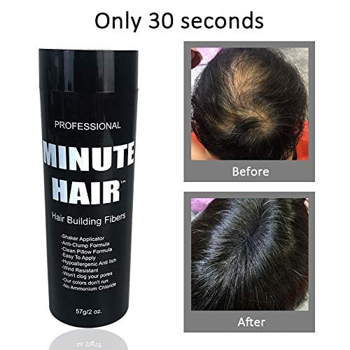 Biggie Sized 57 Gram Bottle Full Of Minute Hair Fibers HI Grade Hair Building Fibers Gargantuan Amount of DARK BROWN Fib