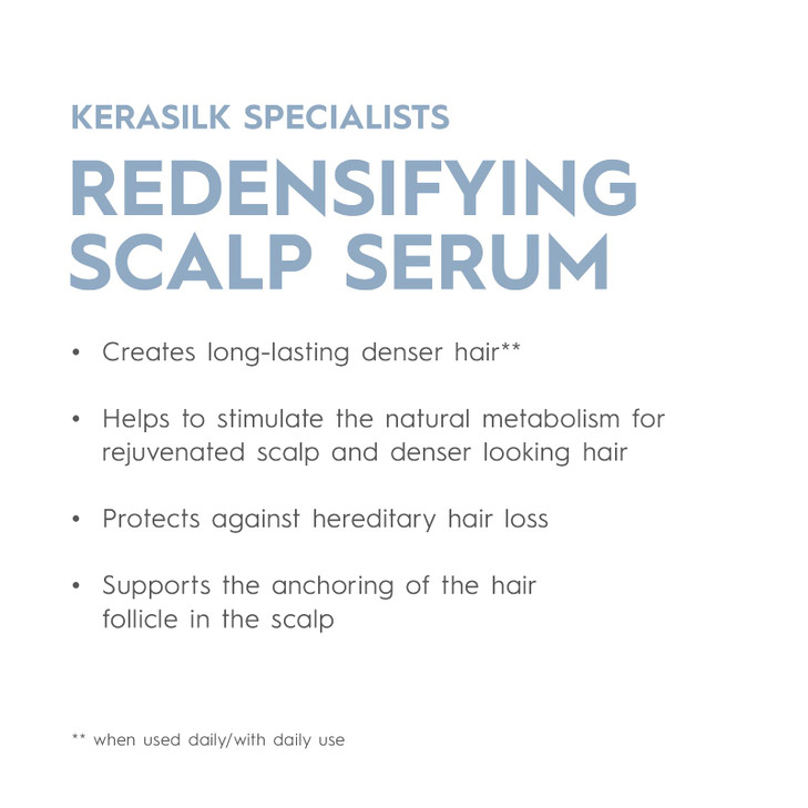 KERASILK Redensifying Scalp Serum Strengthens Roots Redensifies for LongLasting Thicker Hair Protects from Hereditary Ha