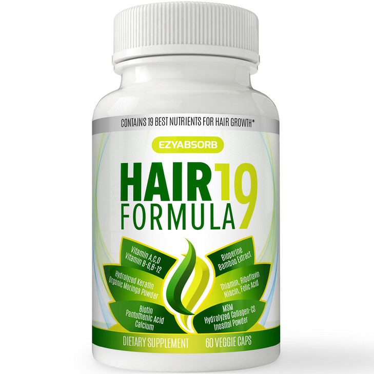 EzyAbsorb Hair Vitamins Scientifically Formulated To Nourish Hair Follicles Scalp For Thinning Hair Faster New Hair Grow