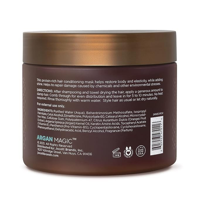 Argan Magic Restorative Hair Mask Protein Rich Conditioning Hair Mask that Hydrates Restores And Repairs Damaged Hair Ma