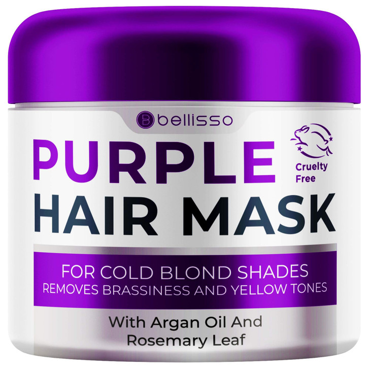 Purple Hair Mask Deep Conditioner and Toner for Blonde Brassy Hair Hydrating Repair and After Bleach Treatment for Damag