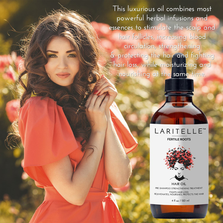 Laritelle Organic Hair Loss Treatment for Men and Women Fortifying Strengthening and Follicle Rejuvenating Stops Hair Sh