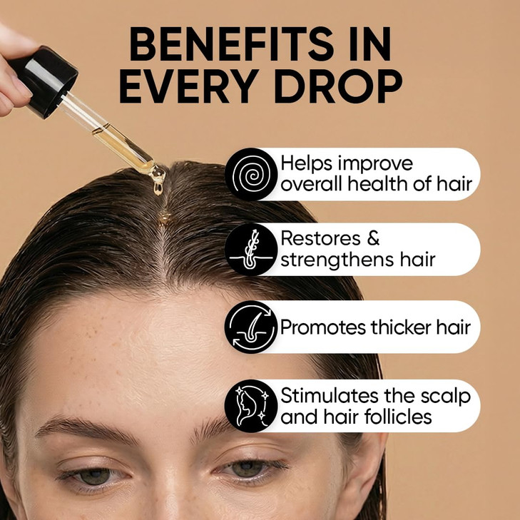 MOERIE Ultimate Hair Growth Serum for Natural Hair Regrowth Thickening Anti Thinning Hair Loss Treatment for Women Rapid
