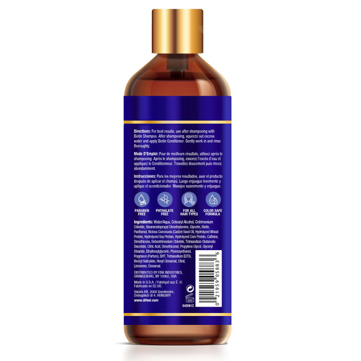 Difeel ProGrowth Biotin Conditioner for Hair Growth 12 oz Conditioner for Thin Hair