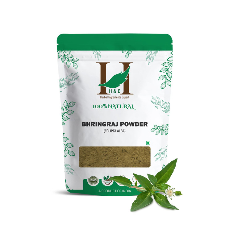 HC 100 Natural Bhringraj Powder for Hair 227g 05 LB 08 oz Hair Growth Rejuvenator from Indian Ayurveda