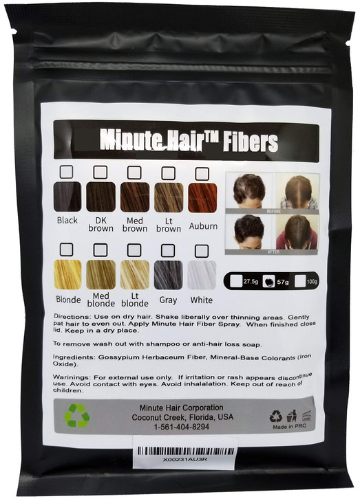 Hair Building Fibers Auburn 57 Grams 2 oz Minute Hair Refill Hair Loss Concealer That You Can Use for Your Bottles From