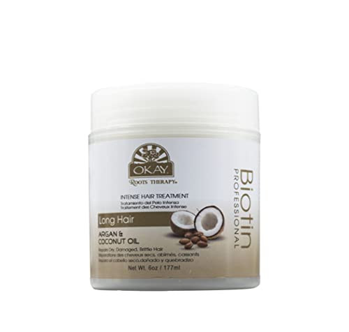 Okay Roots Therapy Biotin Argan Coconut Professional Intense hair Treatment 6 Ounce