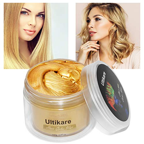 Hair Color Wax, Ultikare Instant Hair Dye Cream Mud Washable Temporary Hair Dye Natural Hairstyle Color Pomade for Party, Cosplay, Halloween, Christm