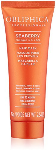 Obliphica Seaberry Hair Mask Deep Conditioning Hydrating Treatment for Dry and Damaged Hair Fine Frizzy and ColorTreated