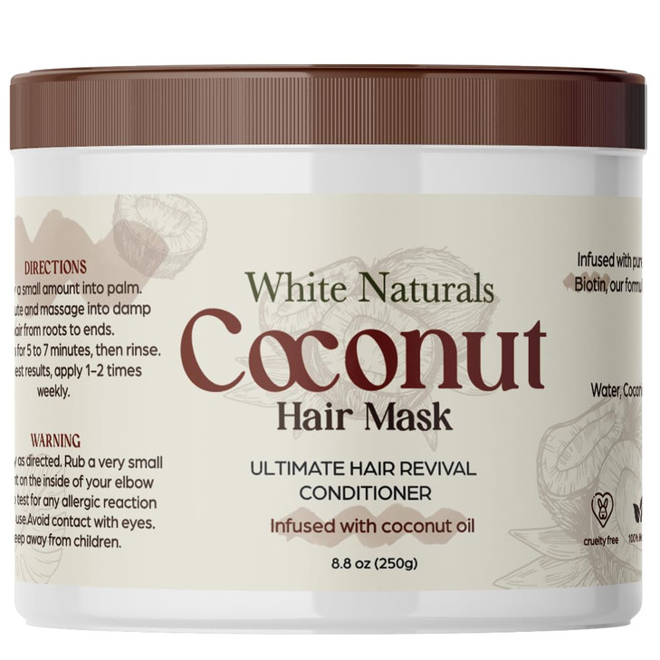 Organic Coconut Hair Mask for Hair Growth and Volume Moisturizing and Deep Conditioning Mask For Dry Damaged Hair Hair T