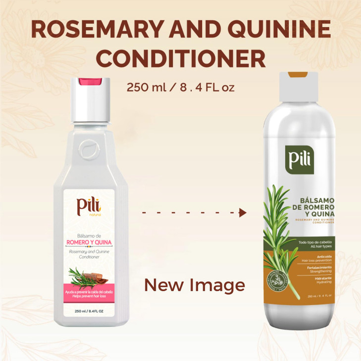 Pili Natural Rosemary and Quinine Conditioner Romero y Quina Balsamo Strengthen hair follicles Prevents Hair Loss and He