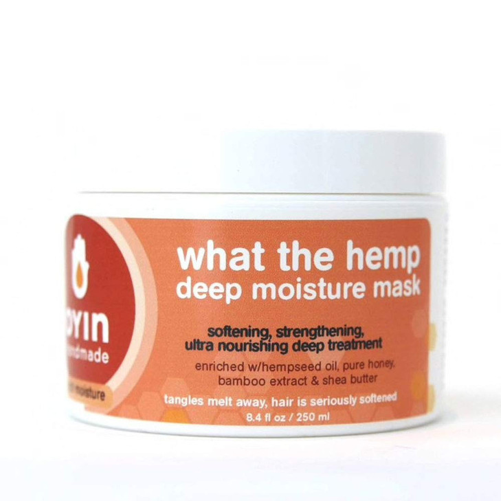 Oyin Handmade What The Hemp Deep Moisture Mask with Hempseed Oil Pure Honey Bamboo Extract Shea Butter 8oz