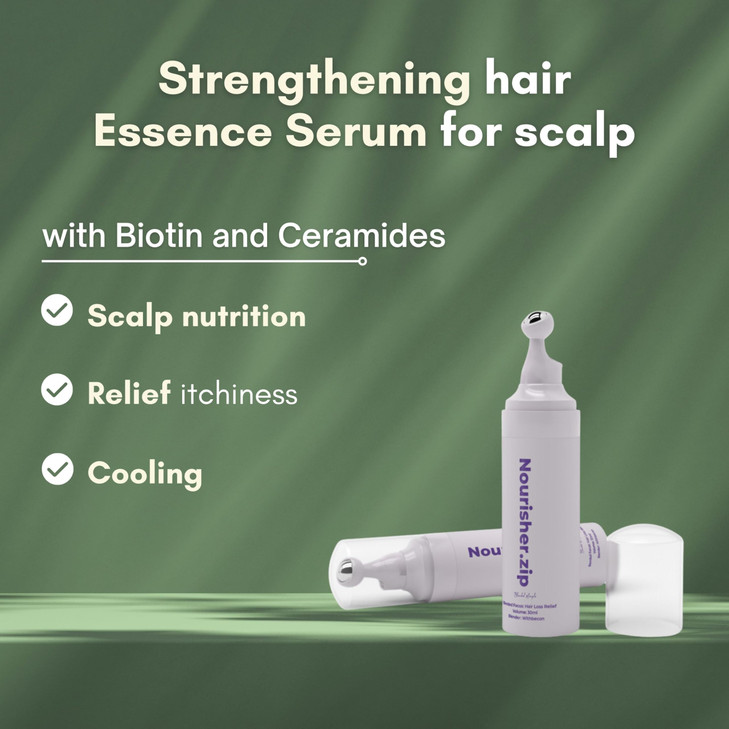 WithBecon Nourisherzip Hair Serum Ampoule Highly Concentrated Scalp Treatment for Hair Growth 101 fl oz