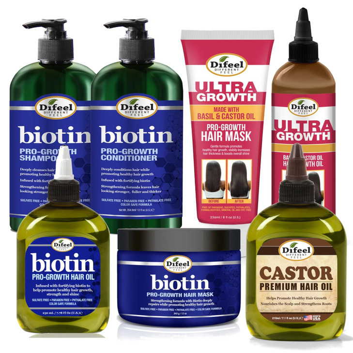 Difeel Biotin Ultra Growth Beauty Bomb for Hair Growth 7Piece Set
