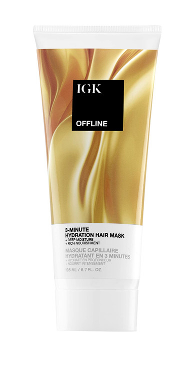 IGK OFFLINE 3Minute Hydration Hair Mask Moisture Nourishment Shine Vegan Cruelty Free 67 Oz
