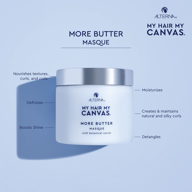 My Hair My Canvas Travel and Trial Size More Butter Vegan Hair Masque for Enhancing and Nurishing Waves Curls and Coily