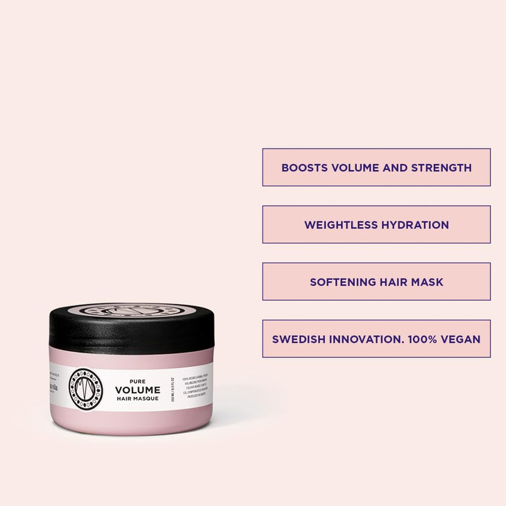 Maria Nila Pure Volume Hair Mask 85 Fl Oz Vitamin B5 Gives Volume to Thin Fine Hair 100 Vegan SulfateParaben free