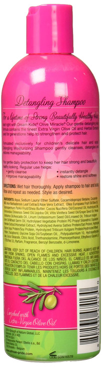 African Pride Dream Kids Olive Miracle Detangling Shampoo 12 Ounce