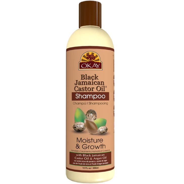 OKAY Black Jamaican Castor Oil Shampoo Jamaican Castor Shampoo for Hair Health Natural Moisturizing Cleanser to Strength
