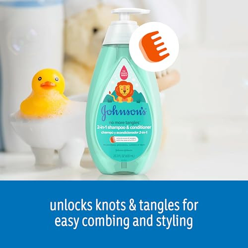 Johnsons Kids No More Tangles 2in1 Detangling Shampoo Conditioner for Kids Toddlers Gentle No More Tears Hypoallergenic