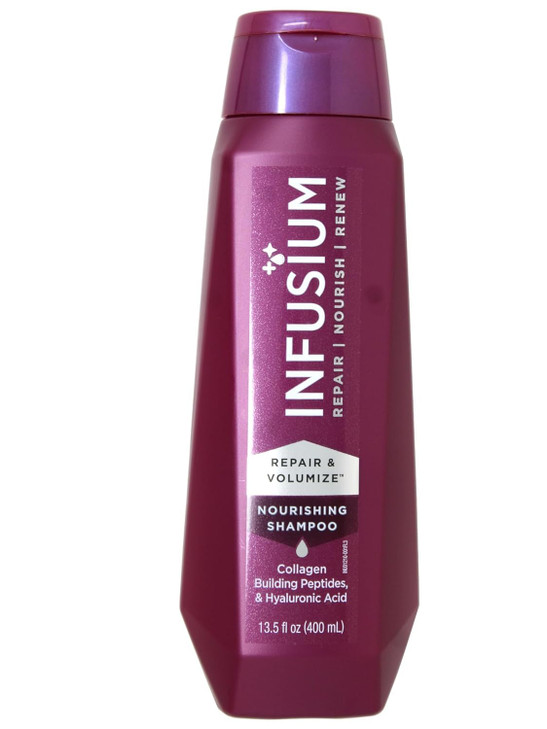 Infusium Repair and Volumize Shampoo Clarifying Shampoo for All Hair Types Increases Moisture Retention with Collagen Bu